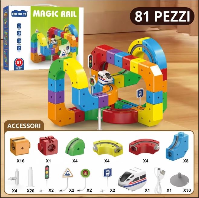 🚂 Magic Rail: La Pista 3D a Cubi Componibili
